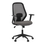 Židle kancelářská, látka černá, houpací mechanismus, kolečka pro tvrdé povrchy