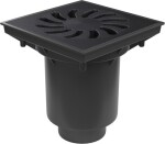 MIDAS Kanalizační vpusť - přímá D160/D110-250, suchá klapka, litinová mříž SUN 245x245mm, B125 p1683