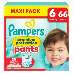 Pampers Premium Protection 13-19 kg (66 ks) / plenkové kalhotky / velikost 6 (13-19 kg) (8700216679176)
