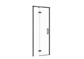 CERSANIT - Sprchové dveře LARGA ČERNÉ 80X195, levé, čiré sklo S932-127