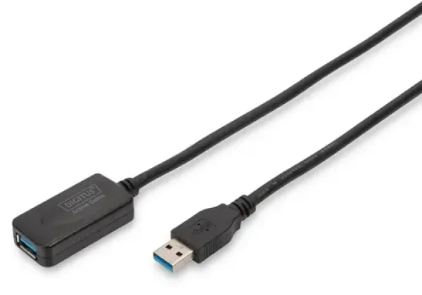 Digitus USB 3.0 5 m černá / Prodlužovací kabel / Aktivní / USB-A (DA-73104)