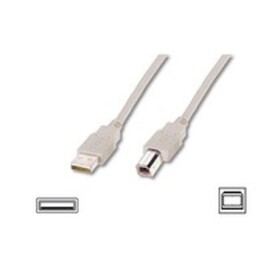 Digitus USB kabel A/samec na B-samec, béžový, 1,8m (AK-300102-018-E)
