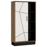 Regál Brolo BROR01 1D dub catania/černá perla/mdf bílý hg