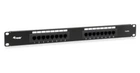 Equip 19" / Patch panel / 16x RJ-45 / Cat5e UTP / 1U / černý (235317)