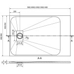 MEXEN/S - Hugo sprchová vanička SMC 100x90, bílá, krytka nerez 42109010-X
