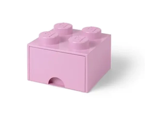LEGO® Box 4 šuplík 25x25x18cm sv.růžový