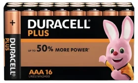 Duracell Plus Power Boost MN2400 / Baterie / AAA (LR03) / Alkalická / 1,5 V / 16 ks (151262)