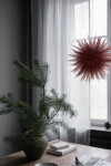 Watt & Veke Závěsná svítící hvězda Liz Red Ochre 50 cm, červená barva, papír