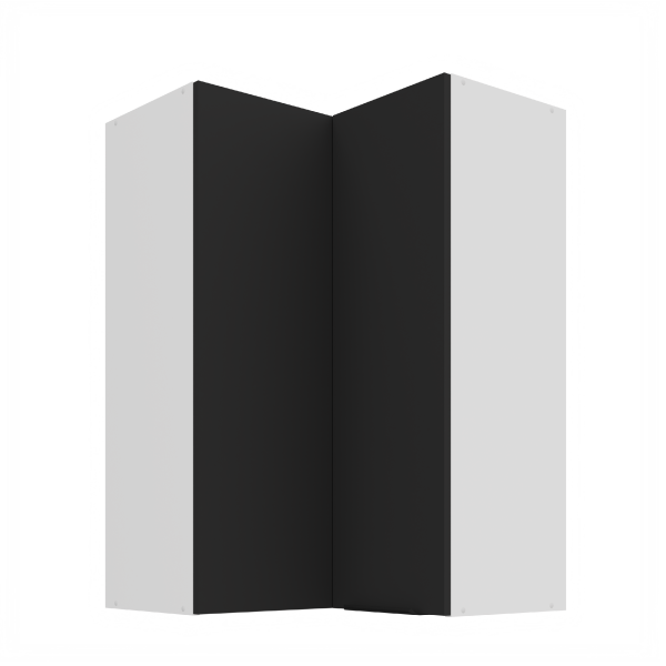 Horní rohová skříňka Aria 60x60 GN-90 2F (90°) Barva korpusu: Bílá, Barva dvířek: BL - Black AFM