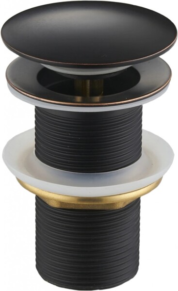 MEXEN - Zátka klik-klak bez přepadu, stará černá kulatá 79910-79