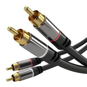PremiumCord HQ 2x CINCH-2x CINCH M/M 5m / Propojovací kabel / Audio / Stíněný / Pozlacené konektory (kjqccmm5)