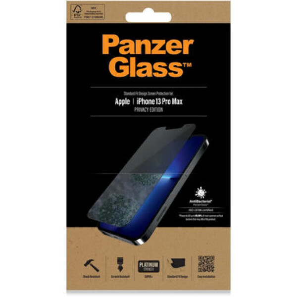 PanzerGlass - Tvrzené Sklo Standard Fit Privacy AB pro iPhone 13 Pro Max, transparent, Transparentní P2743