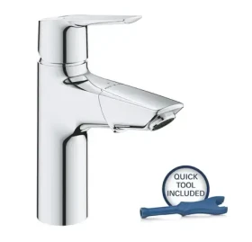 Grohe QuickFix Start - Umyvadlová baterie s výsuvnou koncovkou a výpustí Push-Open chrom (24205003)