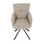 Jídelní židle, béžová, manšestrová látka, HC-X1128 LAN2