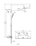 IDEAL STANDARD - CeraTherm Sprchový set T50 s termostatem, 20 cm, 3 proudy, chrom A7230AA