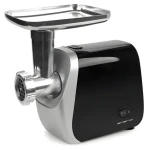 Emerio Mlýnek na maso černá/nerez / Mlýnek na maso / 1300 W / 1,5 kg/min / nástavec na klobásy / zpětný chod (MG-130207)