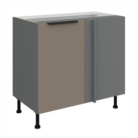 Spodní rohová skříňka Aria ANT 105 ND 1F BB Barva korpusu: Antracit, Barva dvířek: TA - Sandgrau AFM