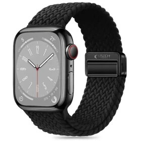 Tech-Protect Nylonmag černá / Řemínek pro Apple Watch / nylonový, magnetický / 42/44/45/49 mm