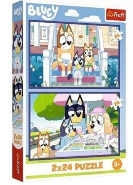 Puzzle Bluey: Zábavný Bluey 2x24 dílků