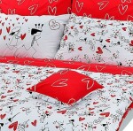 Stanex Ložní povlečení bavlněné Love (LS162) ROZMĚR: 140x220 cm + polštář (90x70 cm)