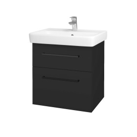 Dřevojas - Umyvadlová skříňka Q MAX SZZ2 60 - N03 Graphite / Úchytka T06 / N03 Graphite 198268H