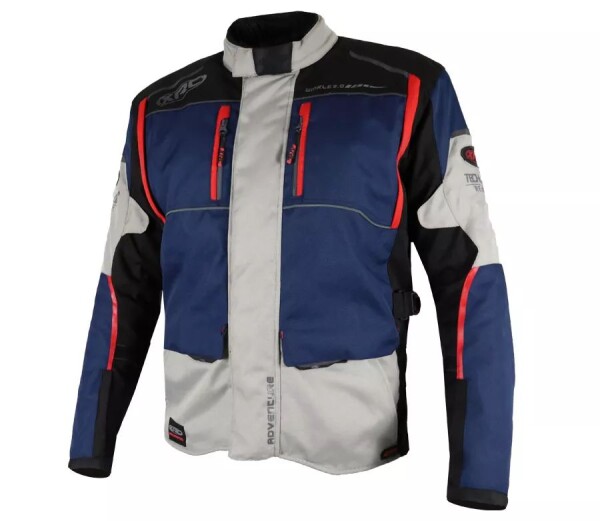 Bunda na moto Xrc Winkle 2.0 Wtp men adventure grey/black/blue/red - L / modrá