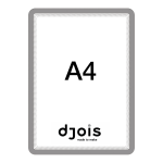 Djois magnetický rámeček - Magneto, A4, šedý, 2 ks
