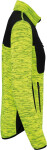 WK WK 9109 Dámská pracovní pletená fleecová bunda 20.9109 fluorescent yellow melange/black M