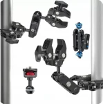 Ulanzi C017 / Magic Arm držák s 2x klipsem a 3D hlavou / 1/4" závit (SB8395)