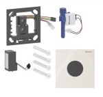 GEBERIT - Elektronické ovládání splachování pisoárů typ 40, síťové napájení, Bluetooth, sklo/pískově šedá 116.024.JL.1