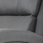 TV a relaxační křeslo, manuální polohování, potah šedá látka v dekoru kůže