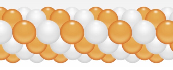 Balónková girlanda broskvovo-bílá 3 m balonky.cz Balónková girlanda broskvovo-bílá 3 m balonky.cz