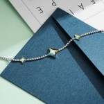 Náramek Swarovski Elements Emily, Stříbrná 17 cm + 3 cm (prodloužení)