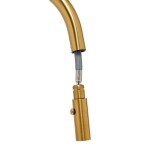Dřezová baterie SAT Aurum s vytahovací sprškou, 2 proudy broušená zlatá SATBAUR286BG SATBAUR286BG