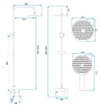 REA - Sprchový set AVALON BLACK REA-P8811