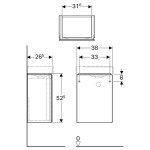 GEBERIT - Xeno 2 Skříňka pod umývátko 40 cm, šedá 500.502.43.1