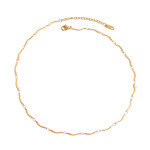 ELENYS Wave Chain – pozlacený náhrdelník 18K žluté zlato Délka: 40+5 cm / max. 45 cm