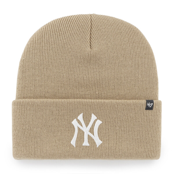 47 Brand Pánská zimní čepice New York Yankees MLB Haymaker Cuff Knit Beige/Khaki