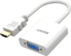 Unitek Y-6333C01 bílá / Adaptér HDMI na VGA / Full HD 60Hz / 0,15 m (Y-6333C01)