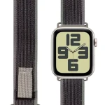 OBAL:ME Textilní Řemínek pro Apple Watch 42-49mm M-L Grey/Green (57983126807)