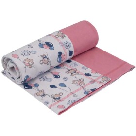 Esito Letní dětská deka dvojitá bavlna Myšky - růžová