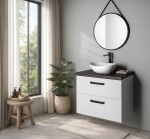 AQUALINE - VEGA umyvadlová skříňka 97x60x43,6cm, 2x zásuvka, bílá VG103