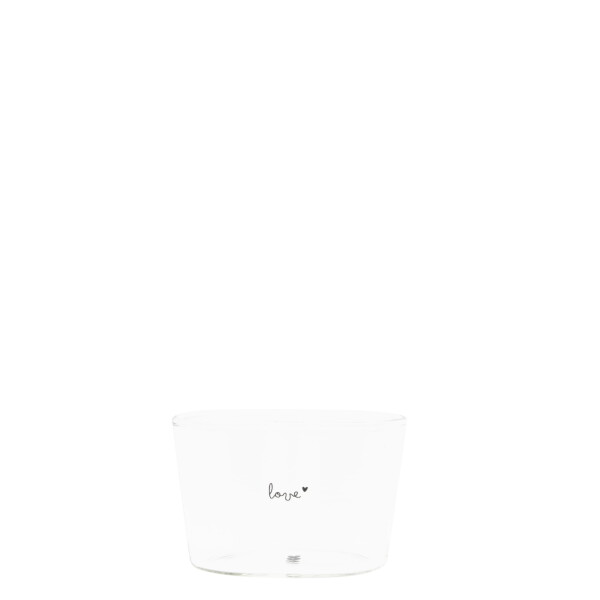 Bastion Collections Sklenička Small Love 200 ml, čirá barva, sklo