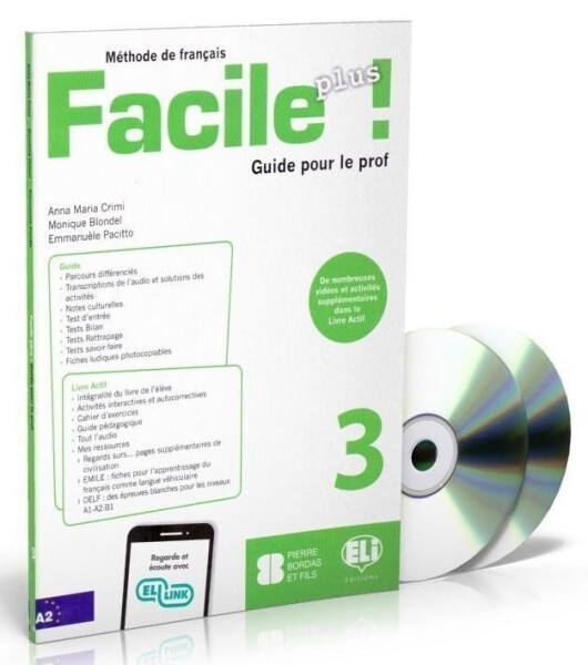 Facile plus 3 - Guide pedagogique + 2 AUDIO CDs - Hatuel, Domitille