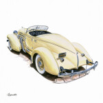 Nástěnný poznámkový kalendář 2026 NOTIQUE - Classic Cars – Václav Zapadlík, 30 x 30 cm