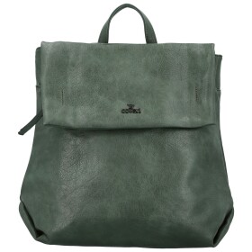 Trendy dámský koženkový kabelko-batoh Coveri Lethea, tmavě zelený