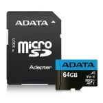 Rozbaleno - ADATA Micro SDXC karta Premier 64GB + SD adaptér / UHS-I / CLASS10 / R: 85MBs / W: 25MBs / rozbaleno (AUSDX64GUICL10A1-RA1.rozbaleno)