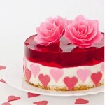 Dekorace oplatková - Růže velká 55 mm, růžová 15 ks