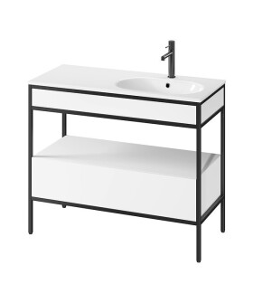 CERSANIT - Sada B944 konzole ZEN 100 (skříňka se zásuvkou + panel FSC MIX70% SGSCH-COC-007574 + umyvadlo vlevo) bílá VIR S801-516