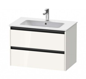 DURAVIT - Ketho.2 Umyvadlová skříňka 55x81x48 cm, 2 zásuvky, lesklá bílá K25263022220000